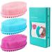 Silicone Body Scrubber Loofah - Set of 3 Soft Exfoliating Body Bath Shower Scrubber Loofsh Brush for Sensitive Kids Women Men All Kinds of Skin