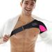 Chlffua Adjustable Shoulder Support - Neoprene Bandage for Pain Relief & Stability | Left/Right Men/Women - Pink - Buy Online on GoSupps.com