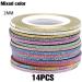 Dajidafu 14piece Easy To Nail Art Striping Tape Set Fashionable And Unique For Stunning Nails Paper Wide Application Multicolored Random Color 2MM - Buy Online on GoSupps.com