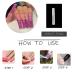 MISUD Extra Long Square Press on Nails - Matte Bling Glitter Acrylic Nails Fuchsia Sparkly Sequins French Tip Design - 24 Pcs Artificial Nails for Glamorous Looks - Buy Online on GoSupps.com