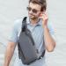Buy A-qmzl Men's Crossbody Sling Bag - Waterproof Gray Shoulder Bag for Hiking & Cycling - Buy Online on GoSupps.com