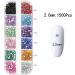 1500Pcs Nail Gems Flat Back Crystal Rhinestones Set with Tweezer - Multi-colored Rhinestones for Nail & Face Art - Buy Online on GoSupps.com