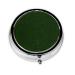 Hunter Green Floral Petals Pattern Portable Round Pill Box - Lightweight and Moisture-Proof Perfect for Organizing Vitamins Hunter Green Floral Petals Pattern One Size