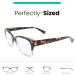 Tortoise Retro Square Blue Light Readers for Women - Stylish & Durable Reading Glasses for All Face Shapes - 2.25x Vision Enhancement - Buy Online on GoSupps.com