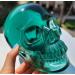 Realistic Healing LIFESIZED 6.9 Inch Green Obsidian Carved Crystal Skull