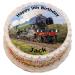 Flying Scotsman Train Personalised PRE-CUT Cake Topper 7.5 Inch Round Edible Icing Sheet Birthday Decoration
