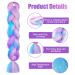 Aomig Braids Extensions - 2PC Colorful Art Hair for Box Braids | 24 Strands in Purple Pink Green & Blue - Buy Online on GoSupps.com