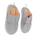 Electrically heated slippers prevents the feet from slipping USB heating shoes electrically heated plush shoes warm heated shoes for home use (gray)