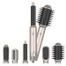 TANSHINE 6-in-1 Auto Hair Styler: Blow Dryer Brush Hair Wrap Hairstyler Hot Air Brush with Left & Right Curling Wand and Detachable Heads