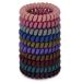 Jesslab Spiral Hair tie 10 pieces of traceless telephone cable hair tie plastic coil hair tube ponytail holder no-damage hair accessories for girls women women color sorted (#6)