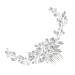 Crystal Pearl Hair Comb Multipurpose Alloy Beautiful Exquisite Elegant Bridal Hair Accessories For Award Ceremony Wedding (Silver)