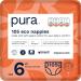 Pura eco-diapers size 6 (XL 15+ kg) 105 diapers (5 x 21 p Pack) monthly box certified with EU Ecolabel for sensitive skin made of organic cotton odorless 12 hours of outlet protection size 6 (105 diapers)