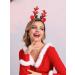 Unicra Christmas Headband Elk Deer Antlers Headband Animal Horns Headwear Hair Piece Halloween Hair Accessories for Christmas Red - Buy Online on GoSupps.com