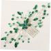 Angoily Bridal Rhinestone Comb Decorative Hair Clips for Women Womens Hair Accessories Women Hair Side Comb Wedding Hair Clips Baroque Side Rhinestones Green Crystal Bride Dress - Buy Online on GoSupps.com