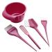 DOITOOL 1 Set Hairdressing Tool Hair Dye Tools Empanada Maker Color Hair Dye Hair Applicator Brush Mixing Tint Bowl Hair Dye Brush Hair Coloring Tool Dedicated Abs Red