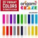 Origami Craze Paper 500 Sheets - Premium Quality for Arts and Crafts - 6-inch Square Sheets - 20 Vivid Colors - Includes 100 Design E-Book - Buy Online on GoSupps.com