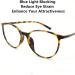 Big Round Blue Light Blocking Glasses | Clear Lens Anti Eye Strain & UV Protection for Men & Women - Buy Online on GoSupps.com