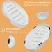 MSBC Slow Feeder Bowl for Cats and Puppies - Anti-Gulping Interactive Pet Food Dish - Non-Slip Melamine Bowl for Slow Eating - White - Buy Online on GoSupps.com