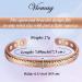 Vicmag Copper Magnetic Bracelet for Women Men - Adjustable Size, Ultra Strength Magnets, 99.9% Solid Pure Copper - Braided Tricolour Design - Gift Box Included - Buy Online on GoSupps.com