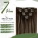 Buy Hetto Ombre Brown Clip-In Real Hair Extensions | Remy Hair Darkest Brown to Ash Brown #2/8/2 80g 30 cm - Buy Online on GoSupps.com