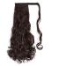 Vibrant Corn Wavy Long Ponytail Synthetic Wig Wrapped In Clip Hair Extension With Brown Ponytail Hair Pieces 22inches 1011-4