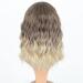 Gradient Blonde AISI HAIR Synthetic Wavy Curly Bob Wig with Bangs - Shoulder Length Ombre Wig for Women - Buy Online on GoSupps.com