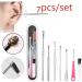 GUANLI 7Pcs Ear Wax Pickers Curette Set - Stainless Steel Ear Pick Cleaner for Ear Wax Removal - Buy Online on GoSupps.com