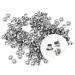 CRAFTMEMORE 2MM Hole 200PCS Tiny Grommets Eyelets Self Backing for Bead Cores, Clothes, Leather, Canvas (Silver)