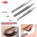 Premium Stainless Steel Eyelash Tweezers with Curved Tip - High Precision False Eyelash Extension Tool | TW-G2S - Buy Online on GoSupps.com