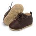Sonsage Infant Baby Boys Girls Classic PU Leather Wedding Loafers Brogue Toddler Oxford Dress Shoes First Steps Walking Flat Lazy Crib Shoe 12-18 Months A Deep Brown