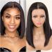 wind Bob Wig Human Hair 13X4 Lace Front Bob Wigs Bob Headband Wig Human Hair Natural Black Bob Wig Short Straight Bob Wigs 150% Density 18A Remy Real Human Hair Bob Wigs 8Inch Natural Black 8 Inch 13x4 Natural Black Bob ...