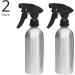 MDesign 2-Pack Refillable Aluminum Spray Bottles - Ideal for Household & Garden - Brushed Black Flower Sprayer - Buy Online on GoSupps.com