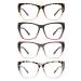 4 Pack Reading Glasses Blue Light Blocking for Men Women Butterfly Frame Computer Readers with Spring Hinges Anti Glare Eyestrain +1.75 4 Pack Mix 1.75 x
