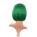 MapofBeauty 12 Fashion Lady Short Straight Bob Wig with Flat Bangs in Green - Buy Online on GoSupps.com
