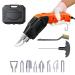 RONGTER Electric Hot Knife Air-cooled Rope Fabric Foam Cutter with 8 Blades Hot Knife  Foam Cutter Cutting Tool for Cloth Ropes Belts Net Tube Foam Board Kt Board Leather Canvas