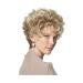 Women Lady New Short Curly Wavy Wig Heat Resistant With Free Wig Cap A