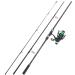 Soougayilang surfing rang surf/carp rod with 4000 carp rollers set 3-part travel fishing device set for sea and beach fishing green 3.3m surf ROD-H+4000 reel