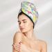 Hair Towel Wrap - Quick Drying Turban with Button | Hand Drawn Colored Hearts | Perfect Hair Drying Solution - Buy Online on GoSupps.com