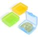 OPRET 3 pieces tablet box tablet box for on the go pillendose Small portable pills box small tablet box for vitamins fish oil and tablets (yellow green blue)
