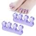 Sibba Toe Separators for Nail Polish, Silicone Toe Separator, Straighteners and Correctors for Overlapping Toes, Bunions, Hammer Toe, Foot Pain Relief for Men and Women (Purple)