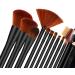 Professional 12 pc Makeup Brush Set - Flat Foundation Blush Eyeliner & Eyeshadow Brushes with Holder for Flawless Application | International Shipping Available - Buy Online on GoSupps.com