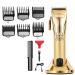 Hair Clippers Professional Hair Clipper For Barber Hair Trimmer For Men Personal Care Shaver LCD Rechargeable Electric Clippers Hair Salon(Gold)