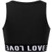 Freebily Girls Stretchy Sports Bra Dance Crop Top Black Love 8-10 - Buy Online on GoSupps.com