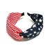 Patriotic USA Red White and Blue Stars and Stripes Flag Knotted Headband