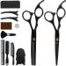Anjeey 12 PCs Hairscher Set Professional Haircase harness kit with stainless steel one -sided effects hairdressing clip comb and clips hairdressing scissors set for men women and children