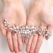 Brishow Silver Pearl Crystal Bride Wedding Hair Comb - Rhinestone Bridal Hair Accessories for Women and Girls - Buy Online on GoSupps.com