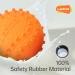 Buy Laroo Durable Natural Rubber Dog Ball - Squeaker Toy for Small & Large Dogs - 6.5cm Orange - Buy Online on GoSupps.com