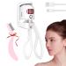 Eyelash Curler Heated with LED Display Electric Eyelash Curler Rechargeable USB-C Eyelash Curler with 3 Temperature Modes Silicone Heating Pad Auto Stop Wide Angle Design for All Eyelashes White