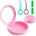 Wenge 2 Aligner Removal Tool Retainer Case Retainer Holder with Mirror (Pink) 2 Aligner Trays Chewies For Disassembly Of Oral Care pink case