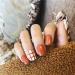 HUIL Artificial Fake Nails - Orange Striped Bride Manicure Set | Perfect for Weddings & Special Occasions - Buy Online on GoSupps.com
